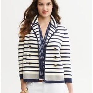 Striped double-breasted blazer